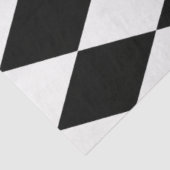 Decoupage Black White Harlequin Diamond Pattern 薄葉紙 (詳細)