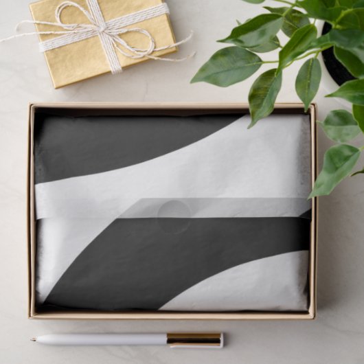 Decoupage Black White Spiral Design  薄葉紙 (ギフト)