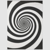Decoupage Black & White Spiral Optical Illusion  薄葉紙 (正面)