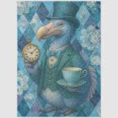 Decoupage Blue Dodo Timekeeper Tea Character 薄葉紙 (正面)