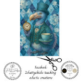 Decoupage Blue Dodo Timekeeper Tea Character 薄葉紙