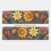 Decoupage Boho Floral Drawer Fronts 29x8"  ラッピングペーパーシート (正面2)