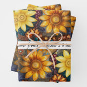 Decoupage Boho Floral Drawer Fronts 29x8"  ラッピングペーパーシート (インサイチュ)