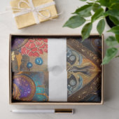 Decoupage Boho Floral Drawer Fronts 29x8" 薄葉紙 (ギフト)