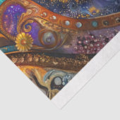 Decoupage Boho Floral Drawer Fronts 29x8" 薄葉紙 (詳細)