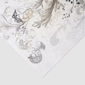 Decoupage Bold Deer Floral Christmas Art Print  薄葉紙 (詳細)