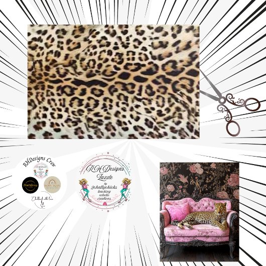 Decoupage Bold Leopard Print Background 薄葉紙