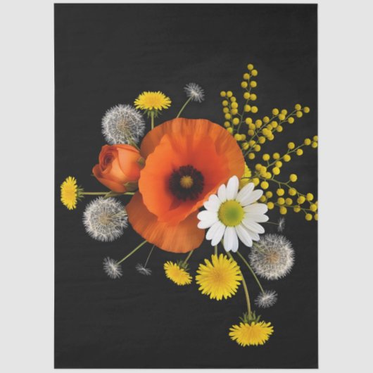 Decoupage Botanical Bloom 薄葉紙 (正面)