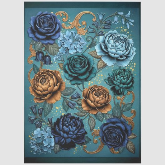 Decoupage Botanical Bloom 薄葉紙 (正面)