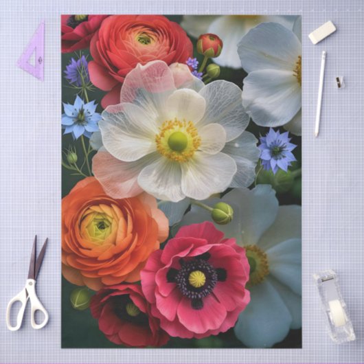 Decoupage Botanical Bloom 薄葉紙 (クラフト)