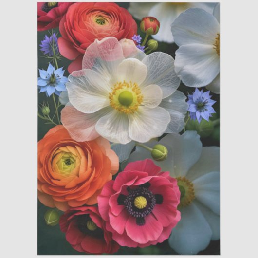 Decoupage Botanical Bloom 薄葉紙 (正面)