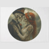 Decoupage Bride Groom Skeleton 21-inch round  薄葉紙 (正面)