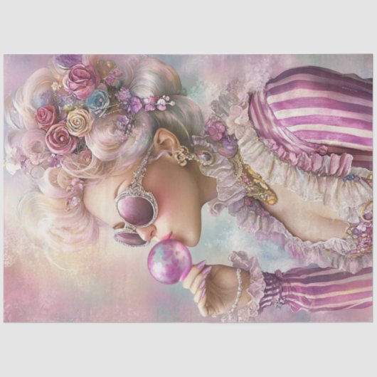 Decoupage Bubble Gum Retro Chic Hot Days Summer  薄葉紙 (正面)