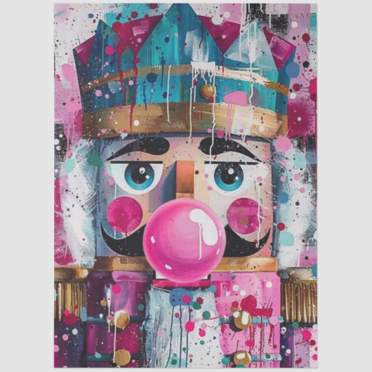 Decoupage Bubblegum Majesty Pink Nutcracker  薄葉紙 (正面)