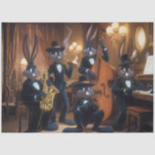 Decoupage Bunny Jazz Club Fur Feather Frunk  薄葉紙 (正面)
