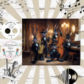 Decoupage Bunny Jazz Club Fur Feather Frunk  薄葉紙