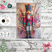 Decoupage Candy Nutcracker Ted Red Jacket  薄葉紙