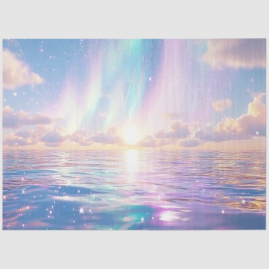 Decoupage Captivating Earthly Scene Cosmic Rays 薄葉紙 (正面)