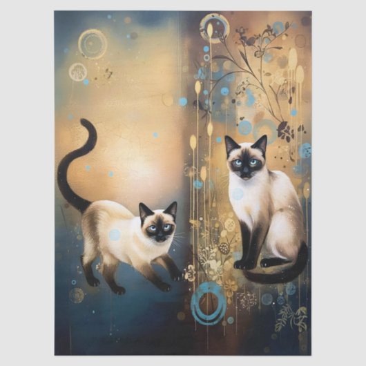 Decoupage Celestial Kitten 薄葉紙 (正面)