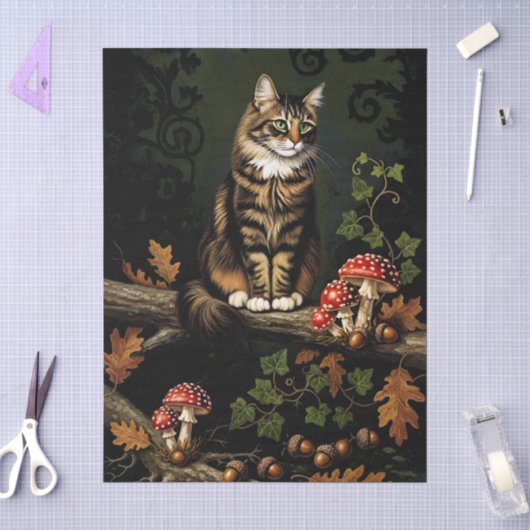 Decoupage Celestial Kitten 薄葉紙 (クラフト)