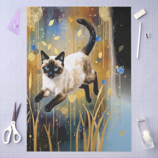 Decoupage Celestial Kitten 薄葉紙 (クラフト)
