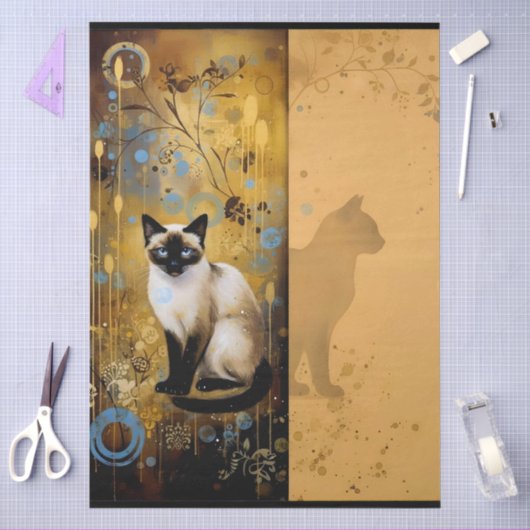 Decoupage Celestial Kitten 薄葉紙 (クラフト)