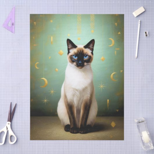 Decoupage Celestial Kitten 薄葉紙 (クラフト)