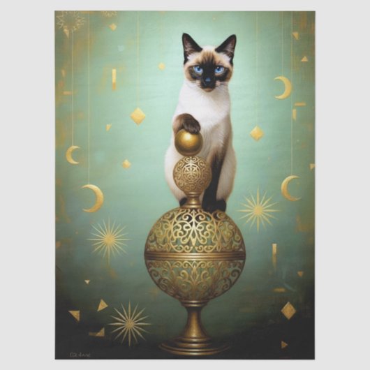 Decoupage Celestial Kitten 薄葉紙 (正面)