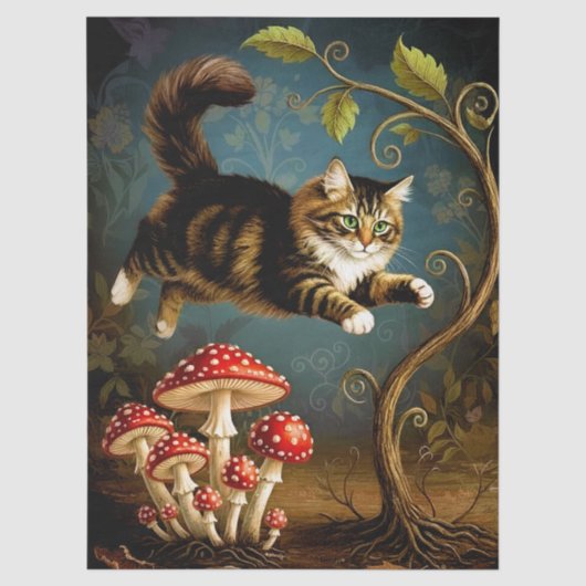 Decoupage Celestial Kitten 薄葉紙 (正面)
