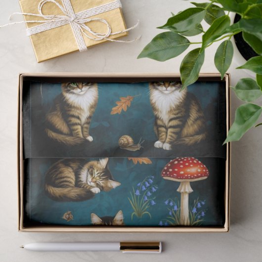 Decoupage Celestial Kitten 薄葉紙 (ギフト)