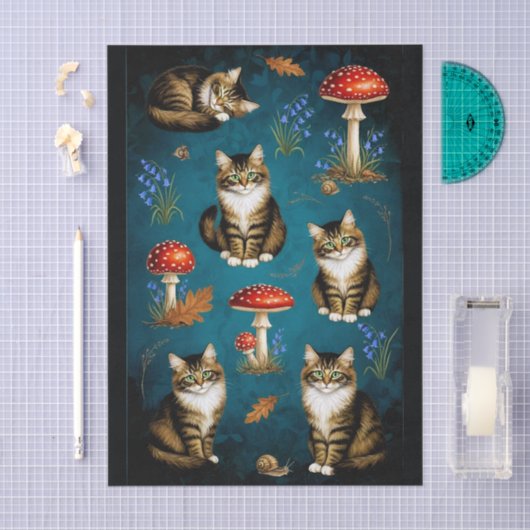 Decoupage Celestial Kitten 薄葉紙 (クラフト)