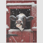 Decoupage Certified Trouble Maker COW Farmhouse 薄葉紙 (正面)