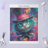 Decoupage Cheshire Cat Fits 16x20 Canvas 薄葉紙 (クラフト)