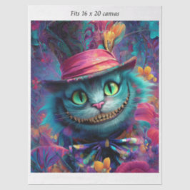 Decoupage Cheshire Cat Fits 16x20 Canvas 薄葉紙