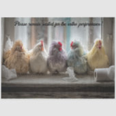 Decoupage Chicken Window Seat Tissue Humor  薄葉紙 (正面)