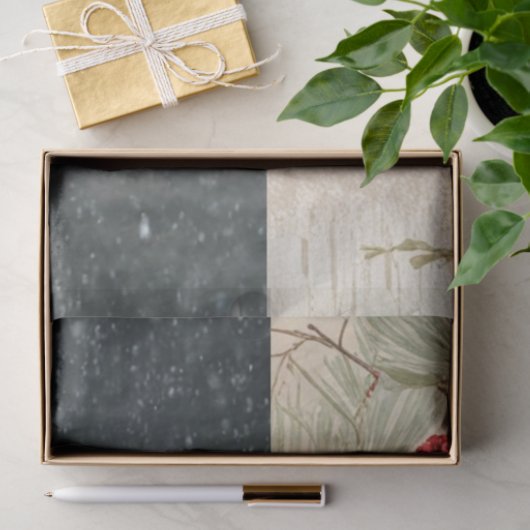 Decoupage Child Snowman Cardinals Runner Sleds 薄葉紙 (ギフト)