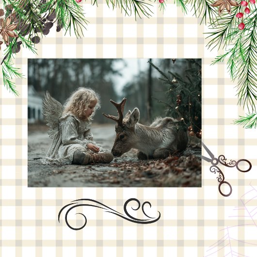 Decoupage Christmas Angel Country Road  薄葉紙