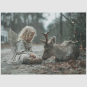 Decoupage Christmas Angel Country Road  薄葉紙 (正面)