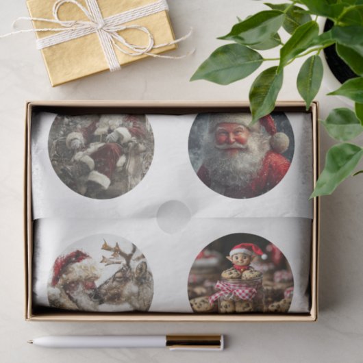 Decoupage Christmas Designs for Snow Globe 3.5" 薄葉紙 (ギフト)