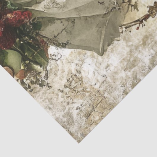 Decoupage Christmas Elf Legs White Stocking 薄葉紙 (詳細)