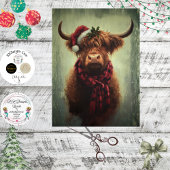 Decoupage Christmas Highland Rustic Holiday Cheer 薄葉紙