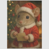 Decoupage Christmas Mouse Santa Suit 薄葉紙 (正面)