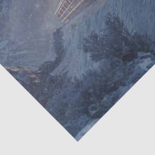 Decoupage Christmas Steam Train Ireland Mountains  薄葉紙 (詳細)