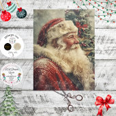 Decoupage Christmas Traditional Santa Claus 薄葉紙