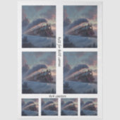 Decoupage Christmas Train Winter Scene Ireland  薄葉紙 (正面)