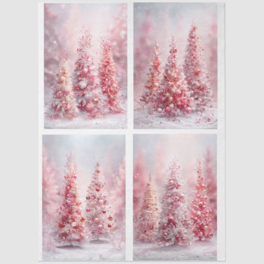 Decoupage Christmas Tree 10x15 Scrapbook Designs  薄葉紙 (正面)