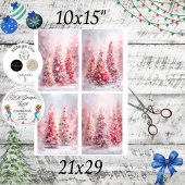 Decoupage Christmas Tree 10x15 Scrapbook Designs  薄葉紙