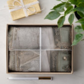 Decoupage Christmas Trolley Green 9 x 11 inches  薄葉紙 (ギフト)