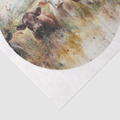 Decoupage Circular Saw Highland Cows 8.5" Rounds 薄葉紙 (詳細)