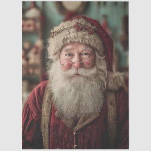 Decoupage Classic Photo Santa Claus  薄葉紙 (正面)